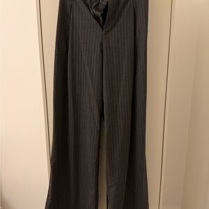 Zara Charcoal Pinstripe Trousers